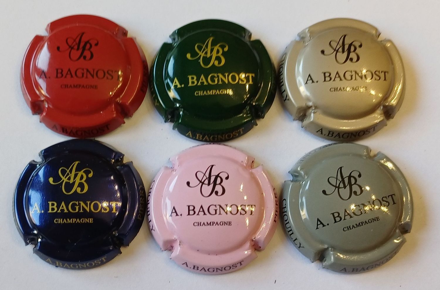 6 BELLES CAPSULES CHAMPAGNE BAGNOST.A REF N° 14 a 14e NEWS