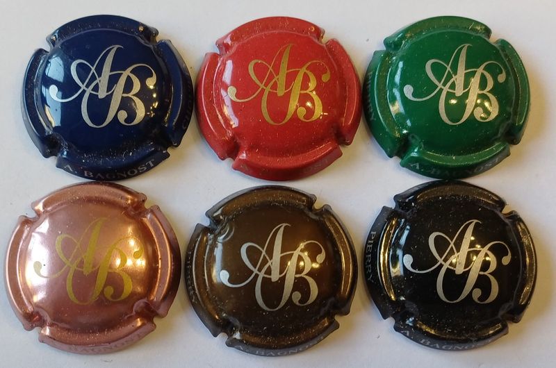 6 BELLES CAPSULES CHAMPAGNE BAGNOST.A REF N° 7 a 12 NEWS