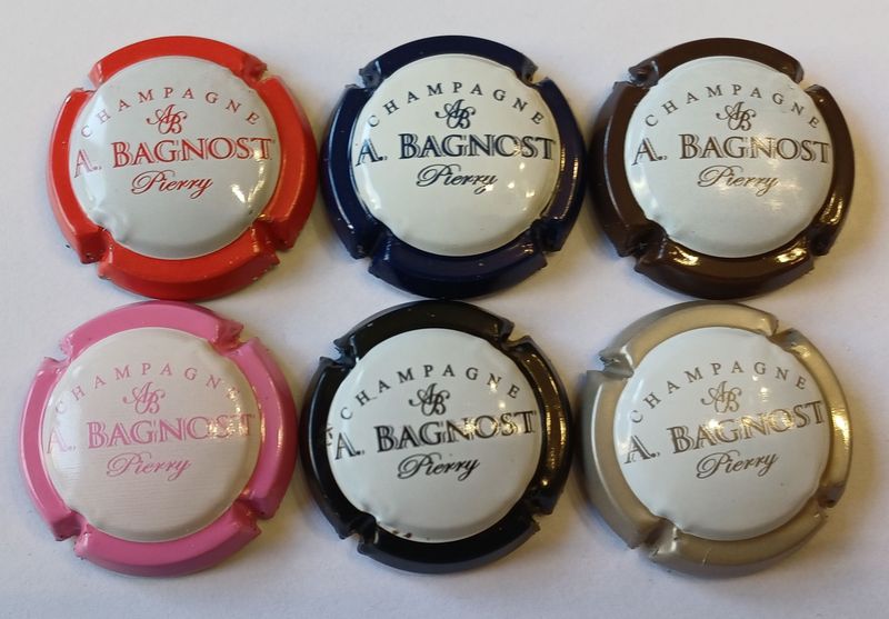 6 BELLES CAPSULES CHAMPAGNE BAGNOST.A REF N° 20 a 20e NEWS