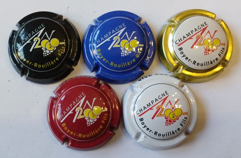 5 BELLES CAPSULES CHAMPAGNE BOYER ROUILLERE FILS AN 2020 RÉF N°1112 a 1112d NEWS
