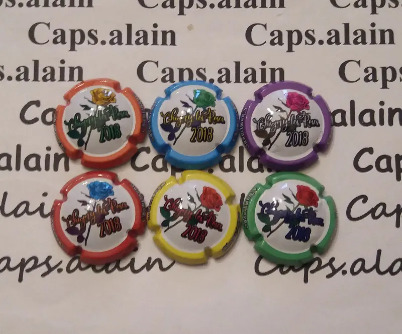 6 BELLES CAPSULES CHAMPAGNE CHIGNY LES ROSES 2018 REF N°18 a 18e NEWS