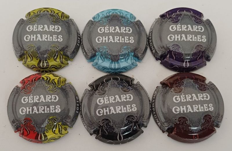 6 BELLES CAPSULES CHAMPAGNE GERARD CHARLES INITIALE REF N°27 a 27e NEWS