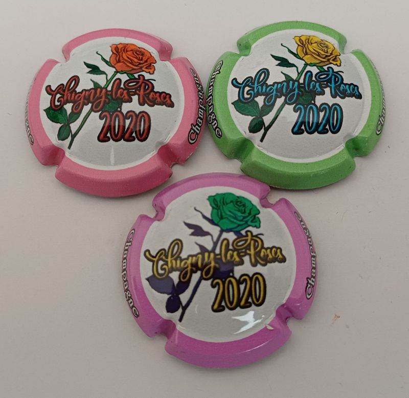 3 BELLES CAPSULES CHAMPAGNE CHIGNY LES ROSES 2020 REF N°20 a 20b NEWS