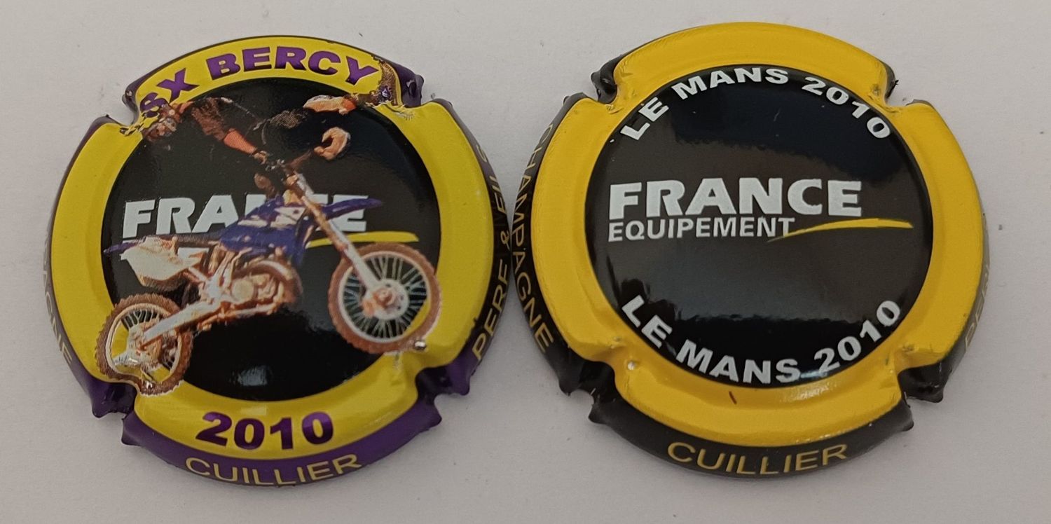 2 BELLES CAPSULES CHAMPAGNE CUILLIER PERE & FILS BERCY 2010 REF N°30 et 31 NEWS