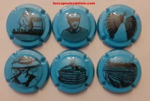 6 BELLES CAPSULES CHAMPAGNE CHEURLIN DANGIN REF N°26 a 26e NEWS