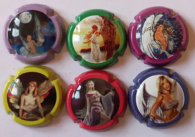 6 BELLES CAPSULES CHAMPAGNE DRAVIGNY CHRISTIAN REF N° 8 a 8e NEWS