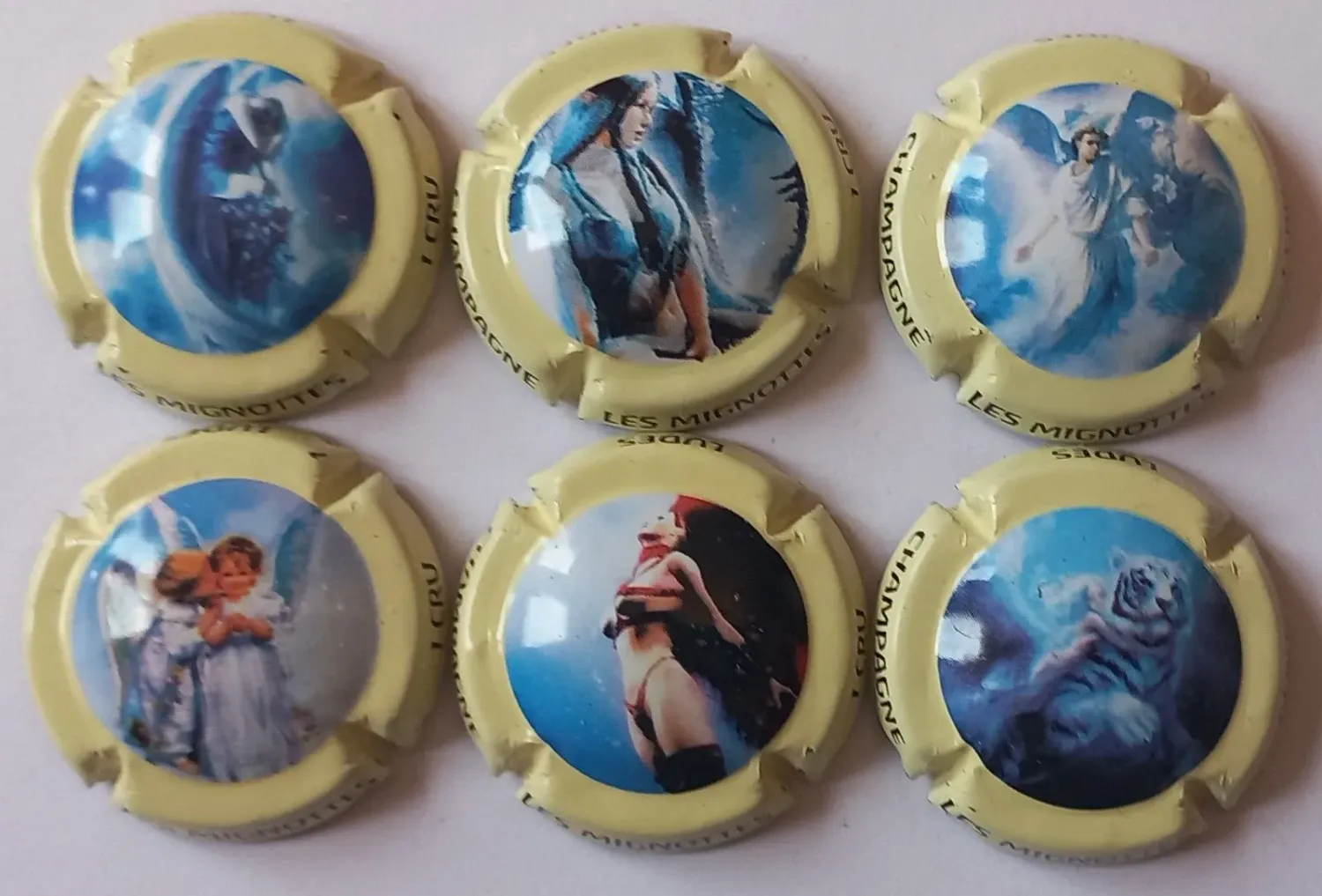 6 BELLES CAPSULES CHAMPAGNE DELABRUYERE BENOIT LES MINOTTES REF N°10 a 10e NEWS