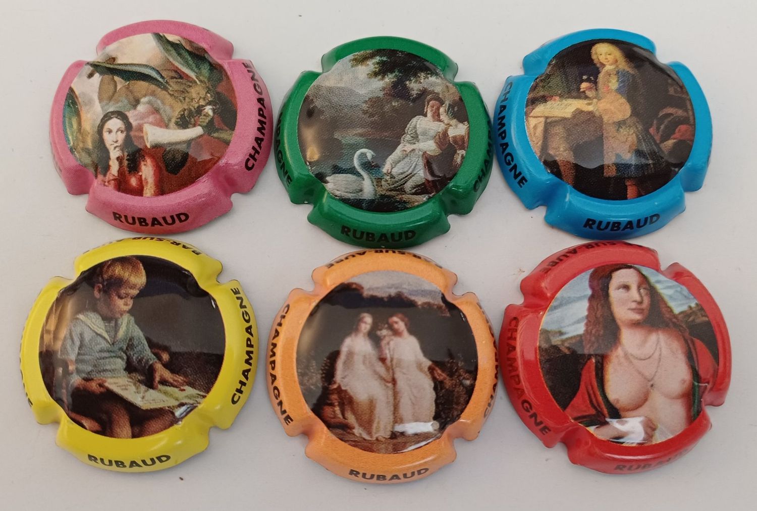 6 BELLES CAPSULES CHAMPAGNE RUBAUD REF N° 5 a 5e NEWS