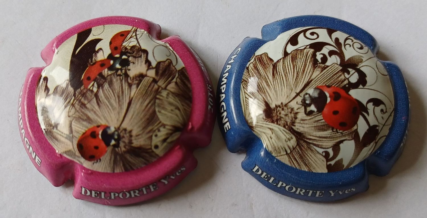 2 BELLES CAPSULES CHAMPAGNE DELPORTE YVES COCCINELLES 2019 RÉF N° 44b et 44c NEWS