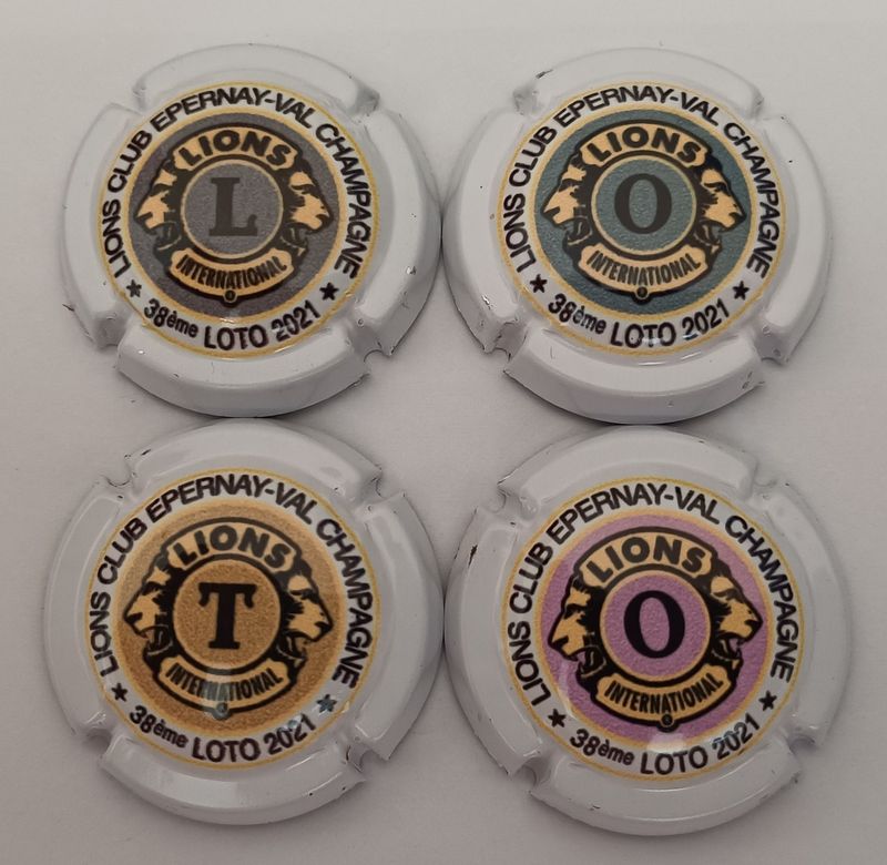 4 BELLES CAPSULES CHAMPAGNE LION'S CLUB 2021 REF N°54t a 54w NEWS 4 BELLES CAPSULES CHAMPAGNE LION'S CLUB 2021 REF N°54t a 54w NEWS