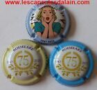 3 BELLES CAPSULES CHAMPAGNE COMTESSE LA FEE 2023 180EX REF N°58 a 58b NEWS