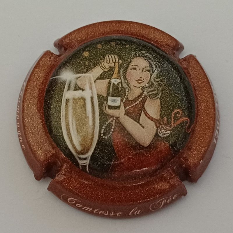 BELLE CAPSULE CHAMPAGNE COMTESSE LA FEE JOYEUSES FETES 240EX REF N°2b NEWS