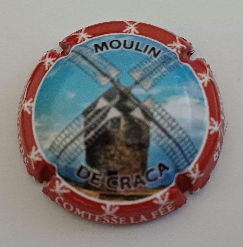 BELLE CAPSULE CHAMPAGNE COMTESSE LA FEE MOULIN DE CRACA 150EX REF N°156a NEWS