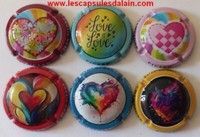 6 BELLES CAPSULES CHAMPAGNE PICARD JP LOVE COEUR 2023 REF N° 27 a 27e NEWS