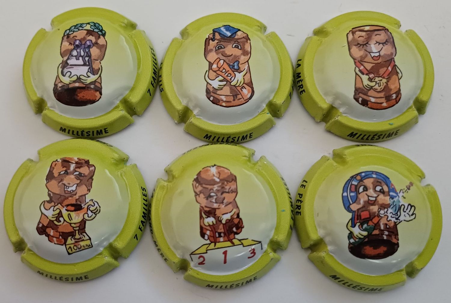 6 BELLES CAPSULES GENERIQUE PETIT BOUCHON FAMILLE MILESIME NEWS