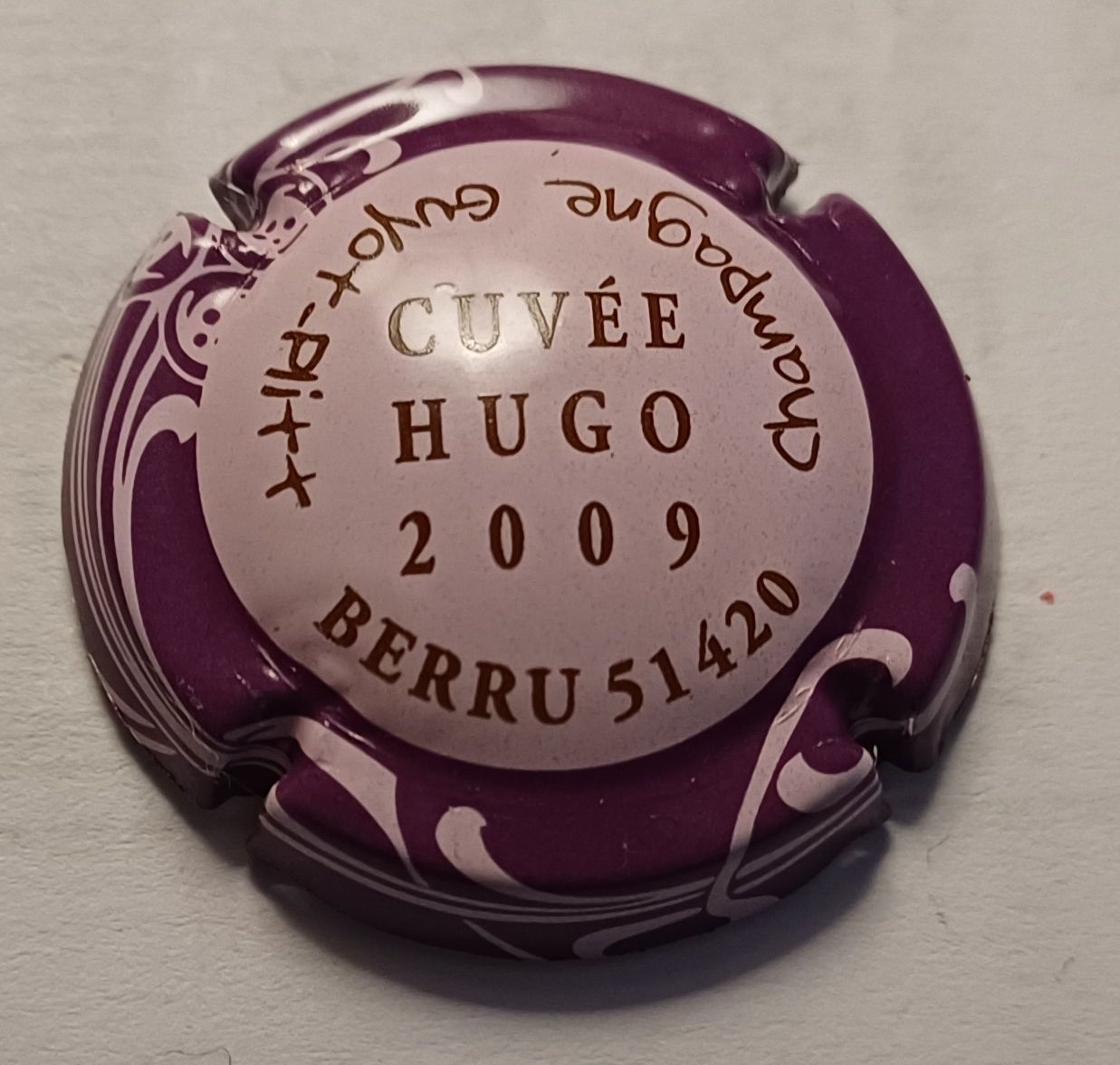 BELLE CAPSULE CHAMPAGNE GUYOT PLITT CUVEE HUGO 2009 REF N°6b NEWS