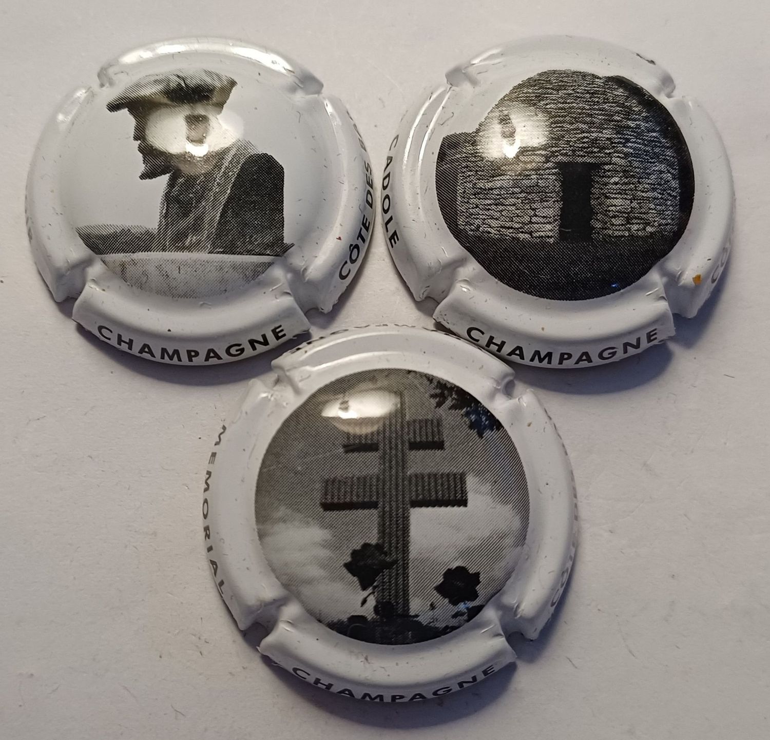 3 BELLES CAPSULES CHAMPAGNE COTE DES BAR REF N°8a /9a/ 10a NEWS