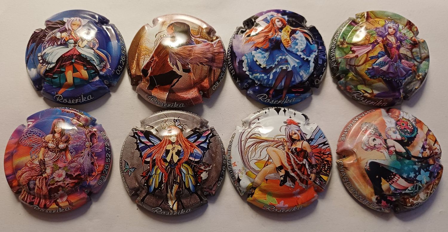 8 BELLES CAPSULES CHAMPAGNE CHARDONNIER YANNICK REF N°80 a 80g NEWS