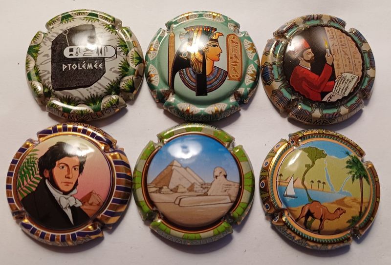 6 BELLES CAPSULES CHAMPAGNE GENERIQUE CHAMPOLLION REF N°1292 a 1292e NEWS 6 BELLES CAPSULES CHAMPAGNE GENERIQUE CHAMPOLLION REF N°1292 a 1292e NEWS