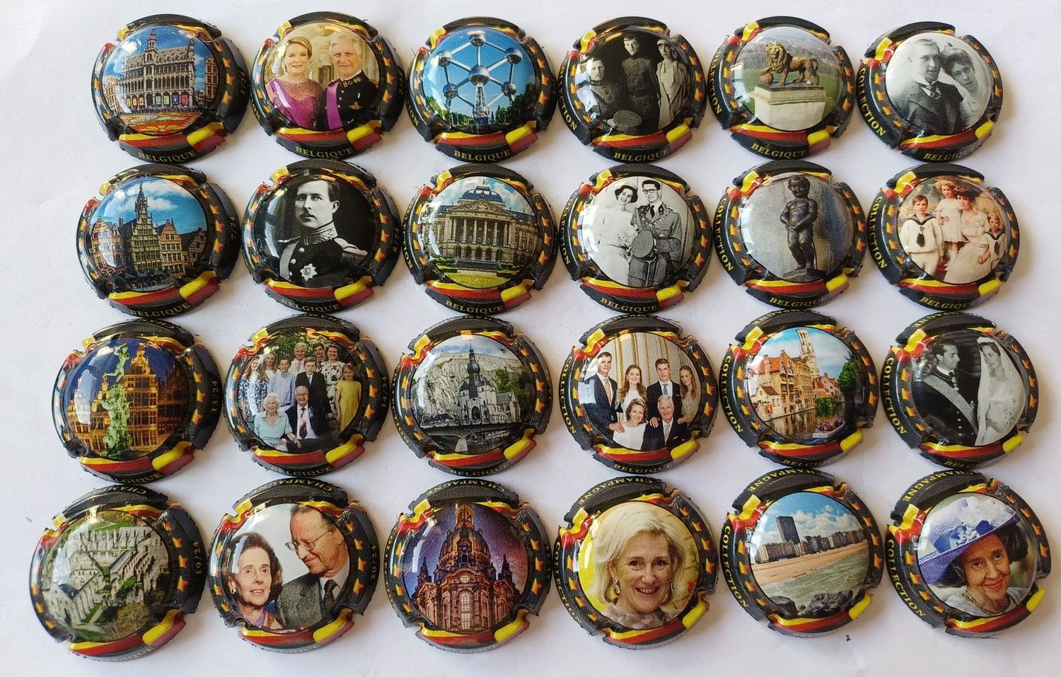 24 BELLES CAPSULES CHAMPAGNE GENERIQUE BELGIQUE NOIR NEWS