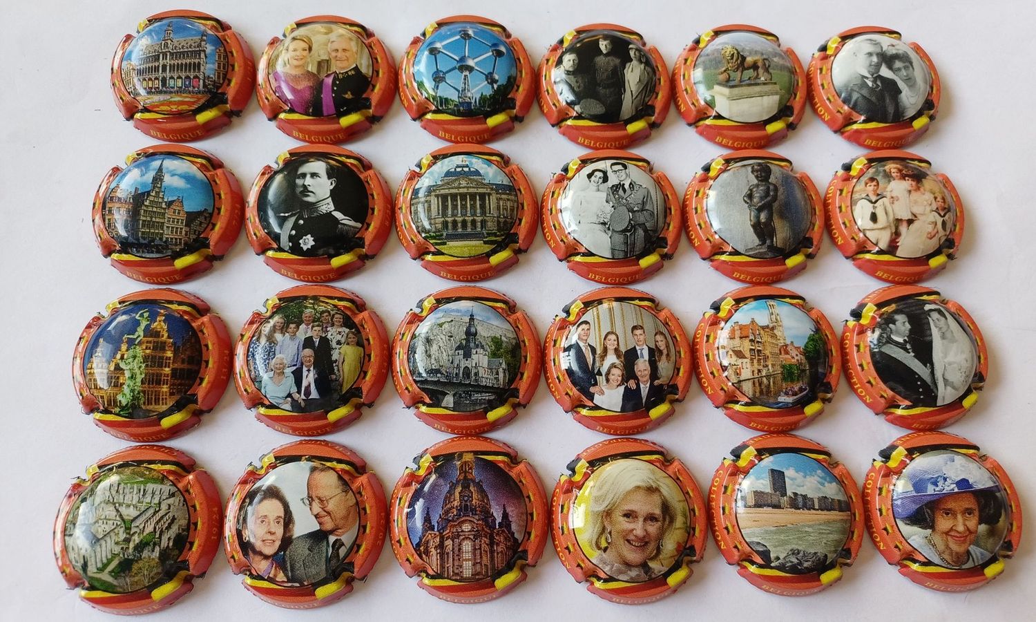 24 BELLES CAPSULES CHAMPAGNE GENERIQUE BELGIQUE ROUGE NEWS