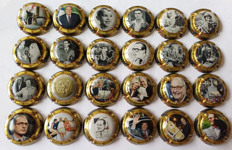 24 BELLES CAPSULES CHAMPAGNE GENERIQUE JACQUES CHIRAC COUTOUR OR 2400EX NEWS 24 BELLES CAPSULES CHAMPAGNE GENERIQUE JACQUES CHIRAC COUTOUR OR 2400EX NEWS
