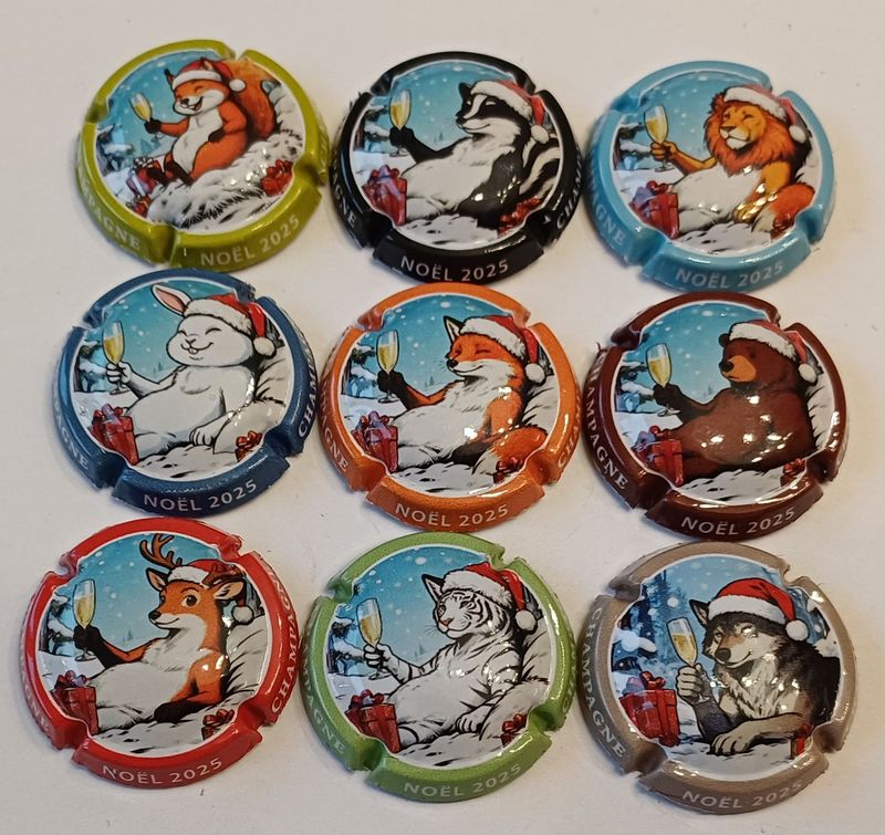 9 BELLES CAPSULES CHAMPAGNE GENERIQUE JOYEUX NOEL 2025 NEWS