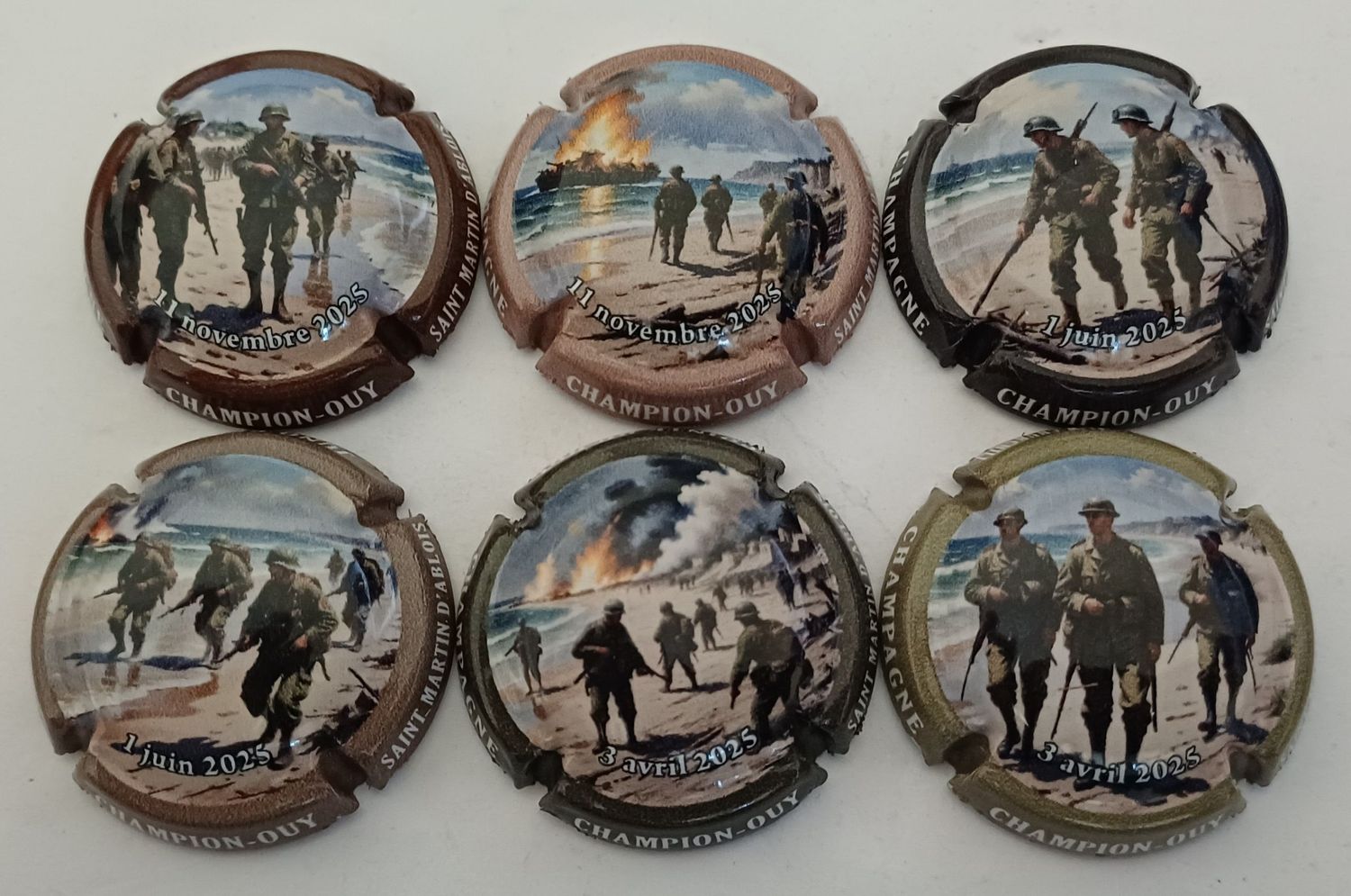 6 BELLES CAPSULES CHAMPAGNE CHAMPION OUY GEURRE REF N°34 NEWS