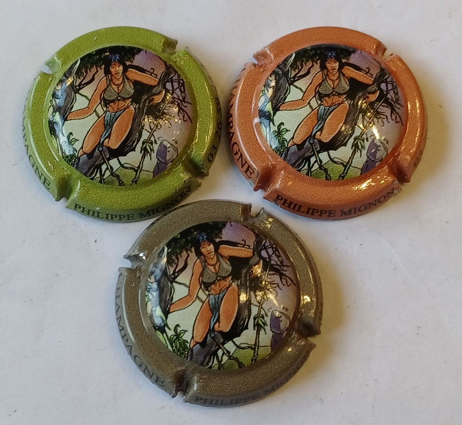 3 BELLES CAPSULES CHAMPAGNE MIGNON PHILIPPE REF N°149 / 149b/149d NEWS