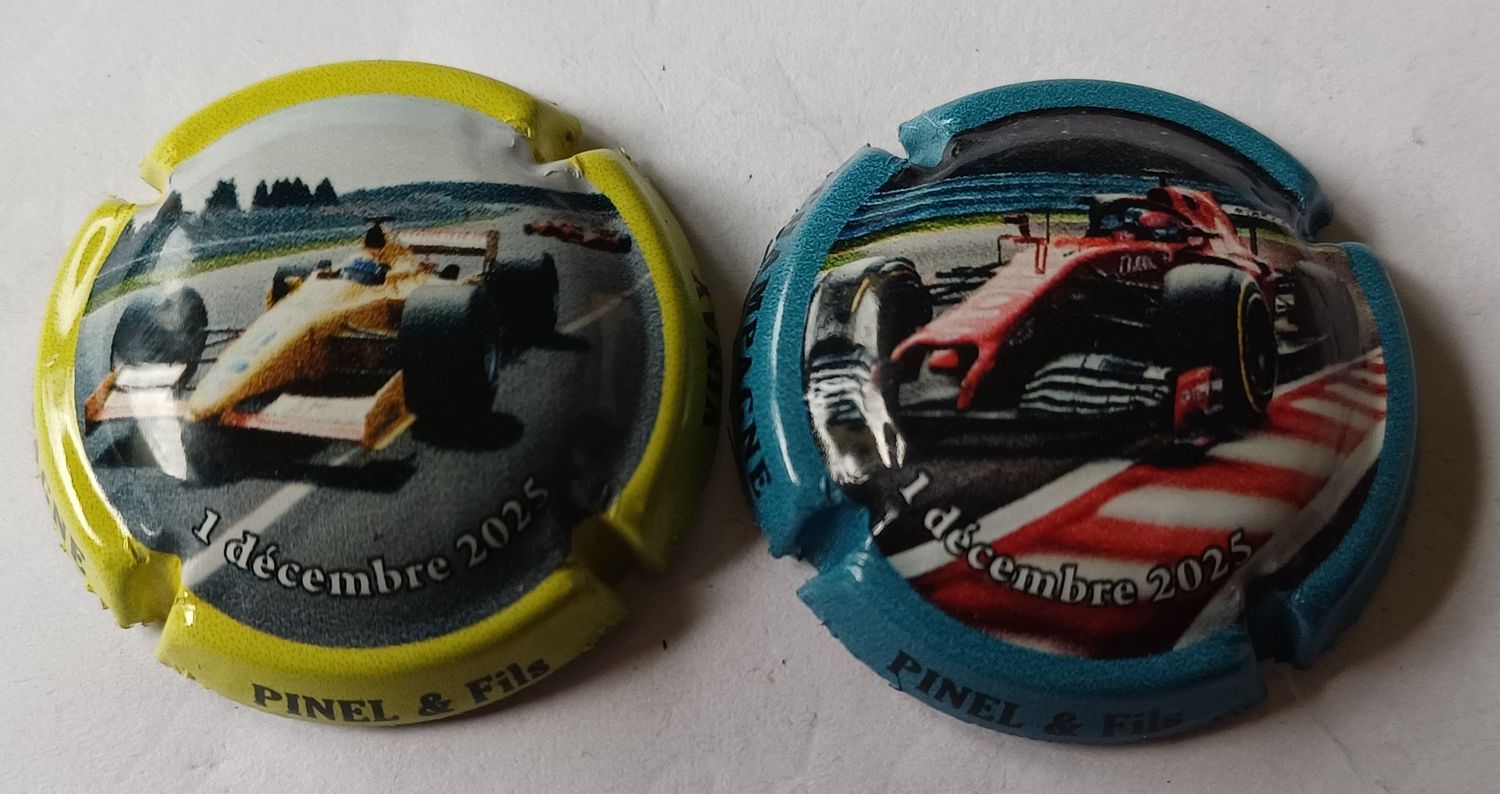 2 BELLES CAPSULES CHAMPAGNE PINEL & FILS FORMULE 1 2025 NEWS