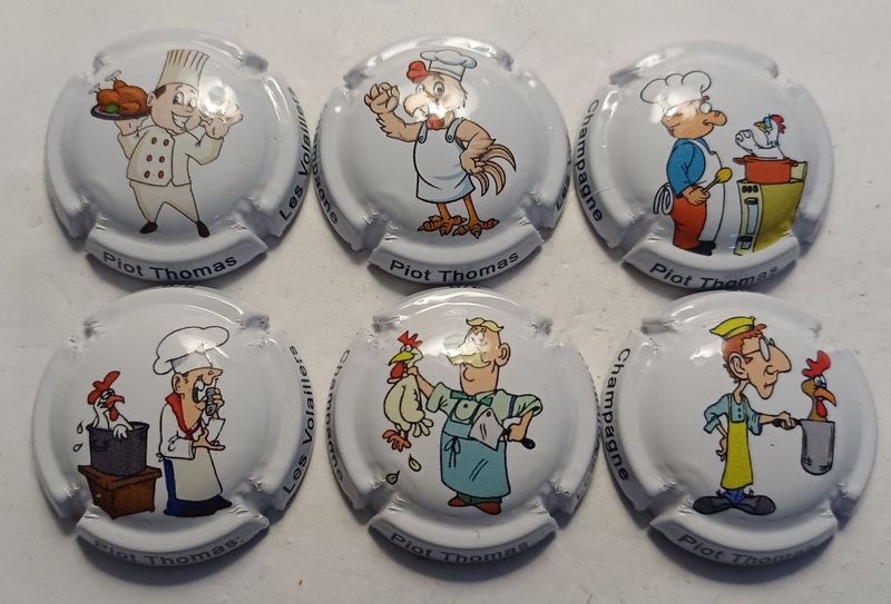 6 BELLES CAPSULES CHAMPAGNE PIOT THOMAS 7 FAMILLES LES VOLAILLIERS 2024 REF N°11 a 11e NEWS