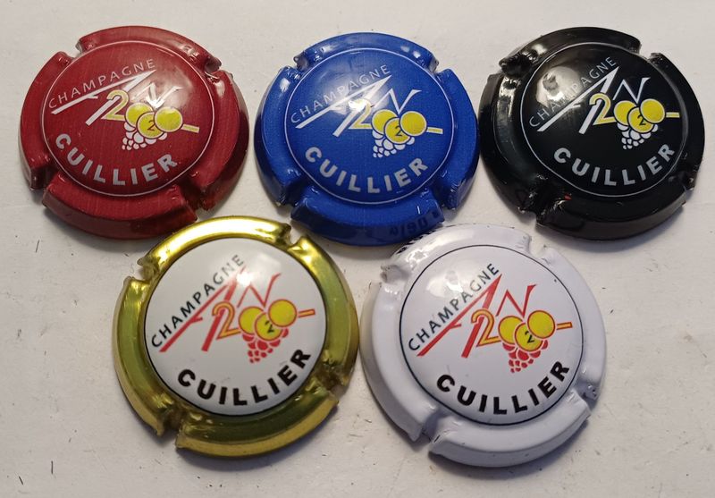 5 BELLES CAPSULES CHAMPAGNE CUILLIER PERE ET FILS AN 2020 REF N°1112 a 1112d NEWS