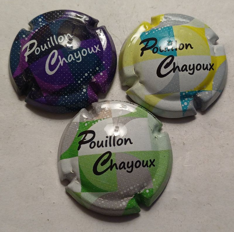 3 BELLES CAPSULES CHAMPAGNE POUILLON CHAYOUX INITIALE REF N°29 a 29b NEWS