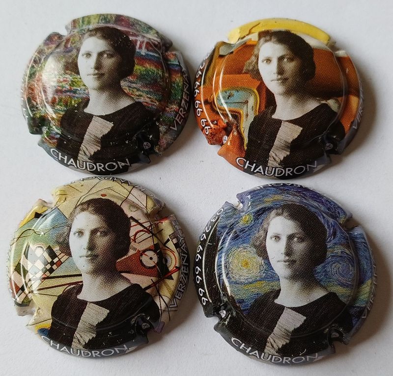 4 BELLES CAPSULES CHAMPAGNE CHAUDRON & FILS REF N°44 a 44c NEWS