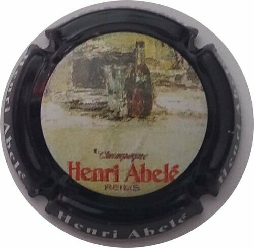 BELLE CAPSULE CHAMPAGNE ABELE HENRI écriture blanche REF N°1 NEWS