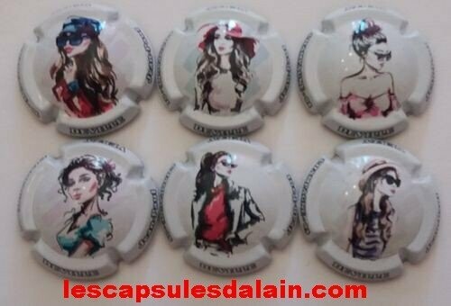6 BELLES CAPSULES CHAMPAGNE DEVILLE JEAN PAUL FEMME REF N° 10 a 10e NEWS