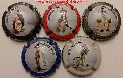 5 BELLES CAPSULES CHAMPAGNE GUILLETTE BREST CLOWNS 300ex 2020 REF N°142 a 142d NEWS