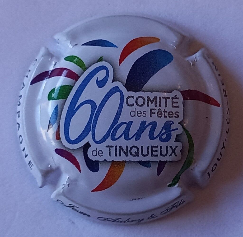 BELLE CAPSULE CHAMPAGNE AUBRY JEAN 60 ans COMITES FETES TINQUEUX NEWS