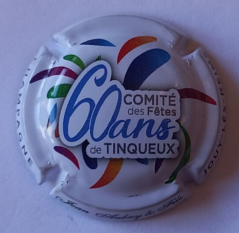 BELLE CAPSULE CHAMPAGNE AUBRY JEAN 60 ans COMITES FETES TINQUEUX NEWS
