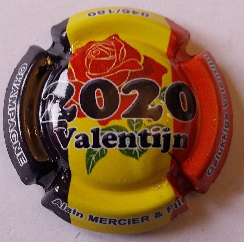 BELLE CAPSULE CHAMPAGNE MERCIER ALAIN QUART SAINT VALENTIN 2020 REF N°24a NEWS