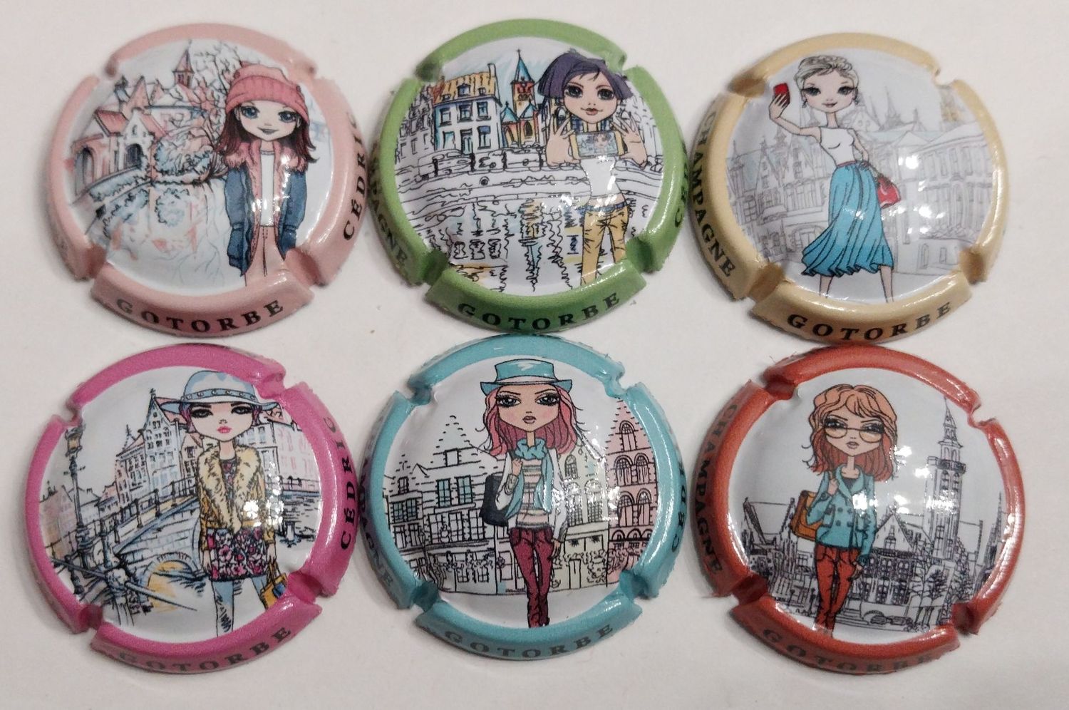 6 BELLES CAPSULES CHAMPAGNE GOTORBE CEDRIC 2025 REF N°11 a 11e NEWS