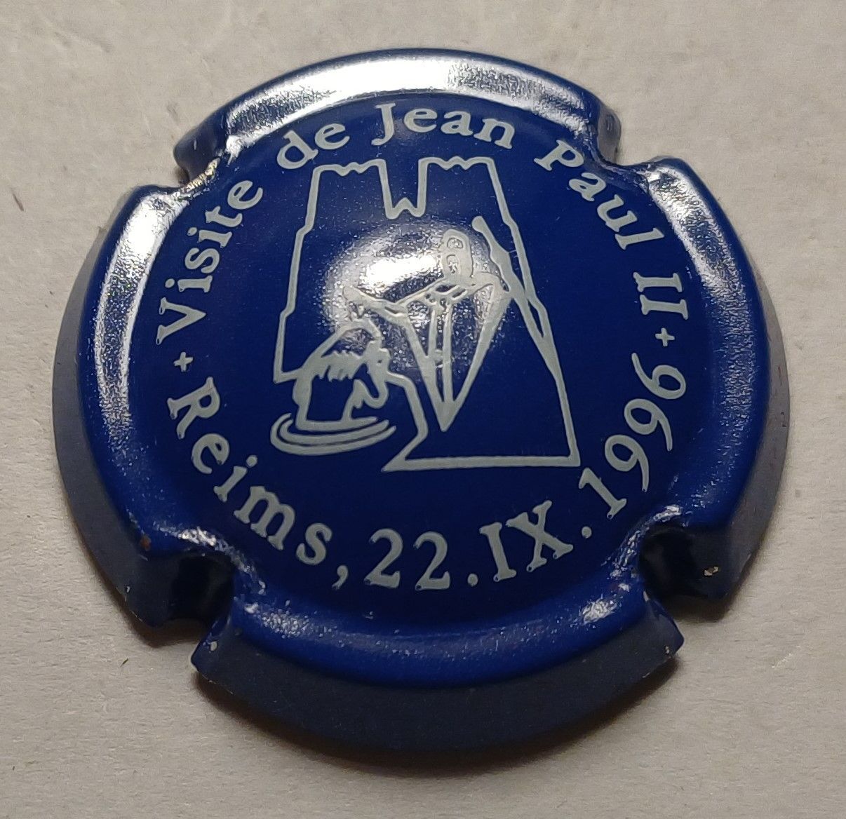 BELLE CAPSULE CHAMPAGNE VISITE JEAN PAUL 2 REIMS 1996 COMPLAISANCE NEWS