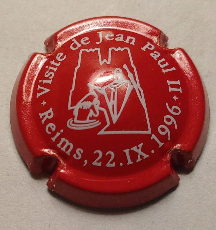 BELLE CAPSULE CHAMPAGNE VISITE JEAN PAUL 2 REIMS 1996 COMPLAISANCE NEWS
