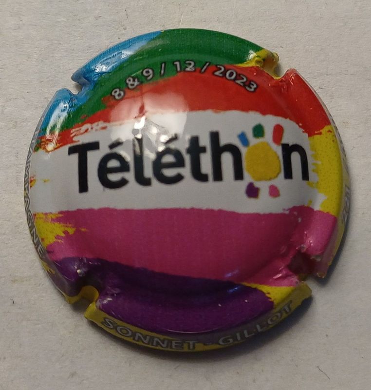 BELLE CAPSULE CHAMPAGNE SONNET GILLOT TELETHON 360EX 2023 REF N°39a NEWS BELLE CAPSULE CHAMPAGNE SONNET GILLOT TELETHON 360EX 2023 REF N°39a NEWS