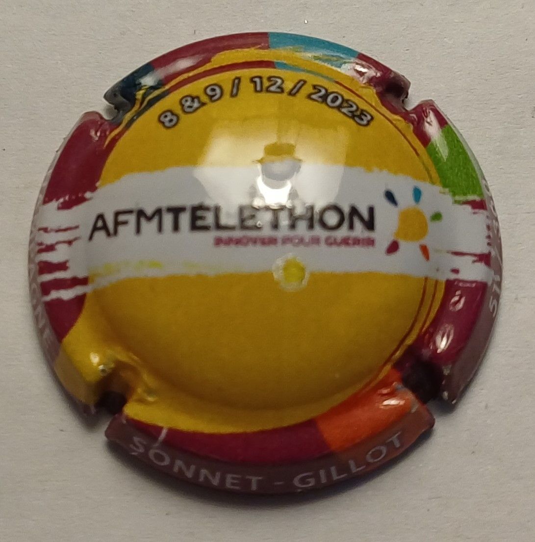 BELLE CAPSULE CHAMPAGNE SONNET GILLOT TELETHON 360EX 2023 REF N°39c  NEWS