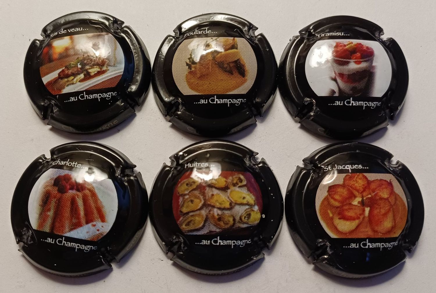 6 BELLES CAPSULES CHAMPAGNE GENERIQUE GOURMANDISE REF N°929 a 929e NEWS