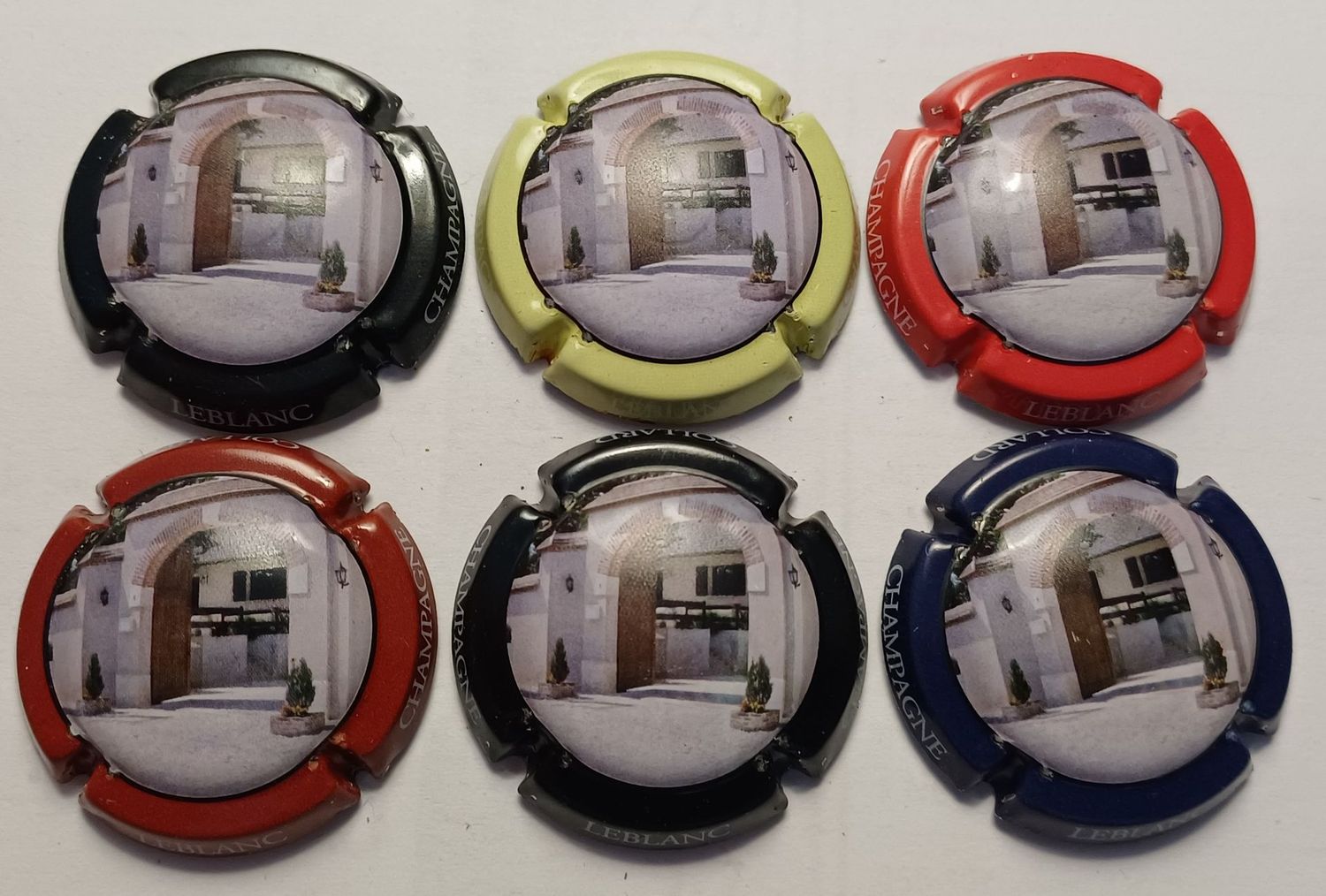 6 BELLES CAPSULES CHAMPAGNE LEBLANC COLLARD REF N° 7 a 7e NEWS