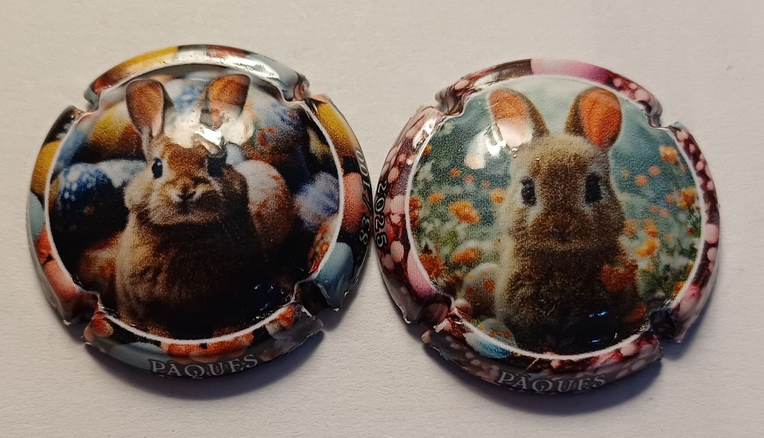 2 BELLES CAPSULES CHAMPAGNE COMTESSE LA FEE PAQUES 2025 100EX REF N°A45 a A45a NEWS