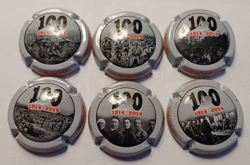 6 BELLES CAPSULES CHAMPAGNE GENERIQUE GRANDE GUERRE REF N°873 a 873e NEWS 6 BELLES CAPSULES CHAMPAGNE GENERIQUE GRANDE GUERRE REF N°873 a 873e NEWS