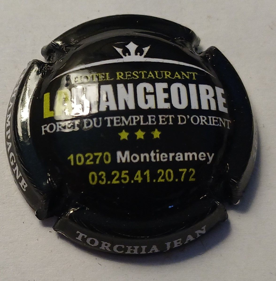 BELLE CAPSULE CHAMPAGNE TORCHIA JEAN  500EX RECTO VERSO REF N°2a  NEWS